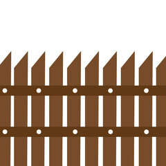 set of wooden fence
