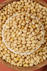 Crispy Fried Soybeans in Bowl - Traditional Guizhou Farmhouse Snacks with Five Spices