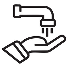 Hand Washing Icon for Personal Hygiene and Cleanliness