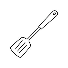 spatula outline coloring book page vector and illustration line art