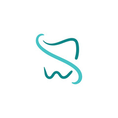 Teeth dental care medical vector logo design