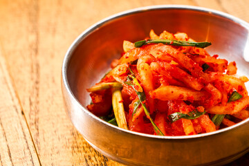Korean-style chili radish strips