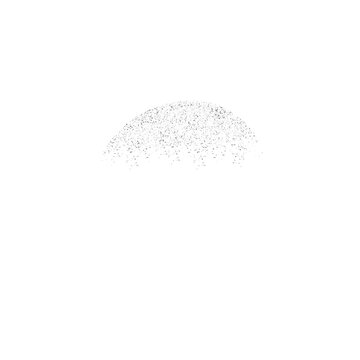 Black Glitter Dust Semi Circle Abstract Element