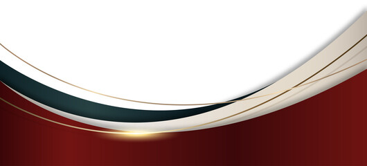 Christmas white gold dark green red purple line curve border corner header footer vector design element