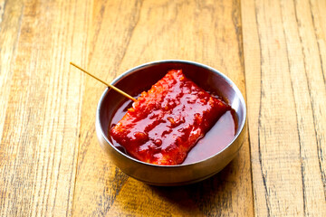 Korean Spicy Rice Cake Skewers