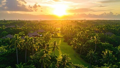 sunset over the river