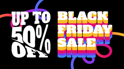 Black Friday Sale retro text effect, editable retro text effect