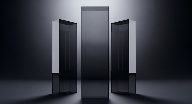 Sleek Server Racks in a Modern Data Center Environment.