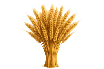 Fototapeta premium Golden wheat bundle representing agriculture, harvest, and food production on transparent background