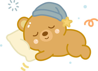 Cartoon Bear sleeping