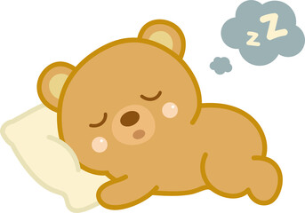 Cartoon Bear sleeping