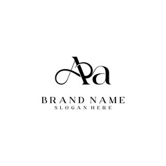 Modern Creative Aa Logo Design. initial icon Based Monogram and Letters in Luxury vector