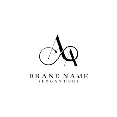 Modern Creative AA Logo Design. initial icon Based Monogram and Letters in Luxury vector
