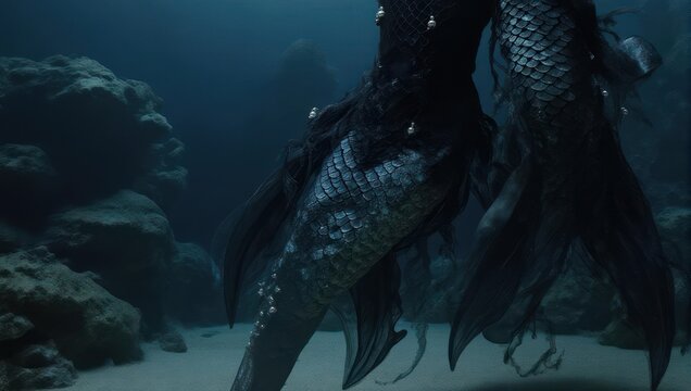 Giant Isopod underwater, deep sea creature in natural habitat.