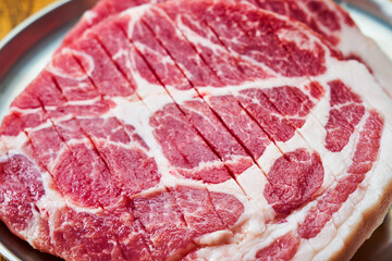 Top-grade raw beef