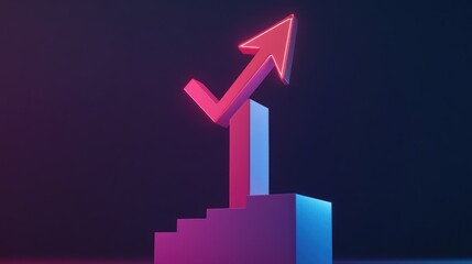 Ascending Arrow: Conceptual Representation of Growth and Upward Trend