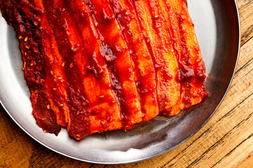 Marinated pork belly