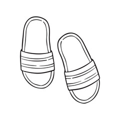 Slipper Silhouette Vector Illustration