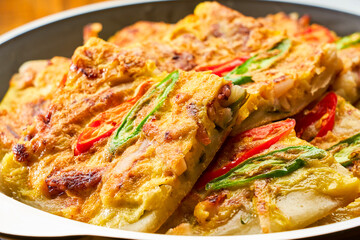 Chili and Egg Pancake