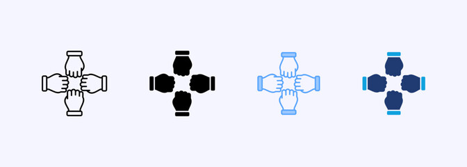 Collaboration Icon Set Multiple Style Collection