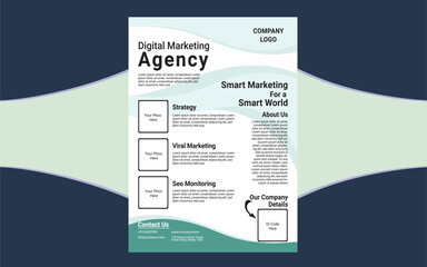 Modern Corporate Business Flyer Design For Victor Template.