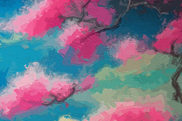 Various oil paintings, flowers, lakes, forests, cowboys, bamboo forests, chrysanthemums, scenery