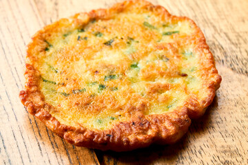 Egg and scallion pancake