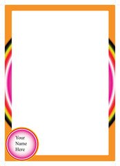 Elegant Frame for Text: An eye-catching, professionally designed frame ready for your text, with bold colors and a unique style to highlight your content.