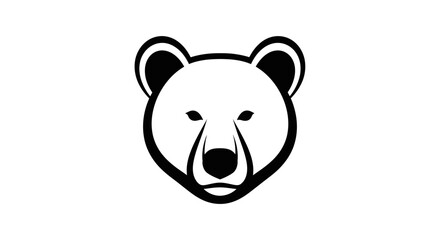 Fototapeta premium Bear head outline with transparent background