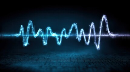Obraz premium Luminescent abstract art showing amplitude feedback stability efficiency connectivity measurement and evaluation