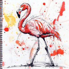 Obraz premium illustration of a flamingo