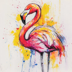 Obraz premium illustration of a flamingo