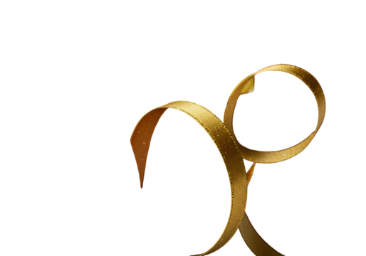 Extreme close-up of luxurious Christmas gift, red wrapping dramatically torn, shimmering golden box & unraveling gold ribbon, subtle glitter on transparent, concept of luxurious gift reveal.