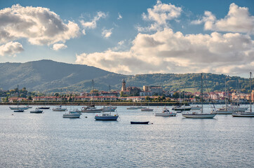 Fototapeta premium Hendaye is a French commune in the Pyrénées-Atlantiques department, in the Nouvelle-Aquitaine region. Located near the border with Spain, in the French Basque Country,