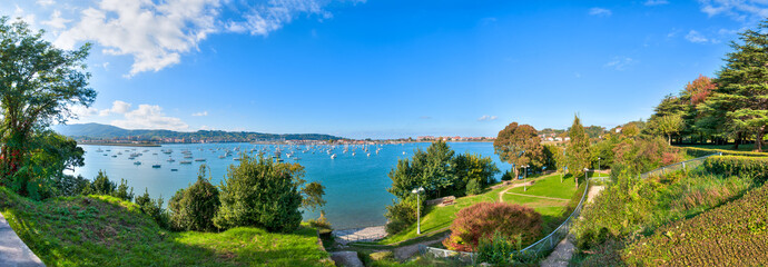 Fototapeta premium Hendaye is a French commune in the Pyrénées-Atlantiques department, in the Nouvelle-Aquitaine region. Located near the border with Spain, in the French Basque Country,