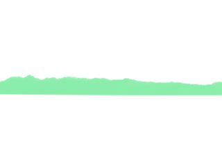 Green sound wave isolated on transparent background