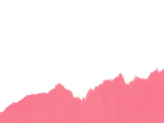 Abstract red and black landscape isolated on transparent background