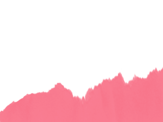 Abstract red and black landscape isolated on transparent background