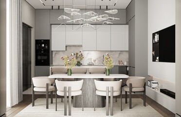 modern kitchen interior