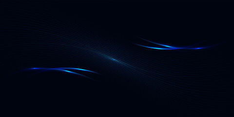 Abstract elegant glossy flowing line background vector.