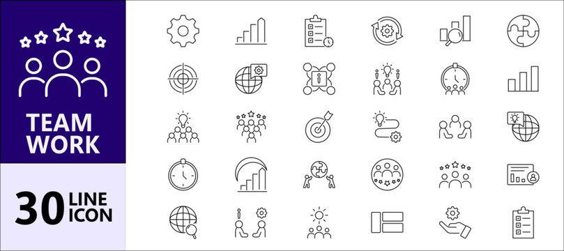 Global Teamwork Icons: Supply Chain & Resource Network Solutions. These versatile icons are perfect for illustrating the relationship between teamwork and global supply chains. Representing everything