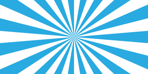 Vector sunray stripe background. Light sunburst glowing background. Sunburst pattern summer social banner. vector illustration pattern beam rays. Spiral radial striped backdrop design.	