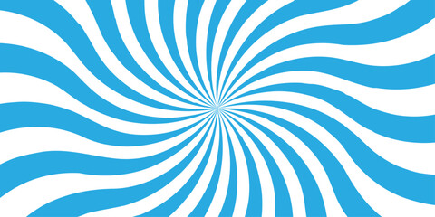 Vector sunray stripe background. Light sunburst glowing background. Sunburst pattern summer social banner. vector illustration pattern beam rays. Spiral radial striped backdrop design.	