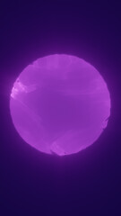 Abstract glowing violet sphere with soft light texture, representing futuristic energy and digital plasma concept