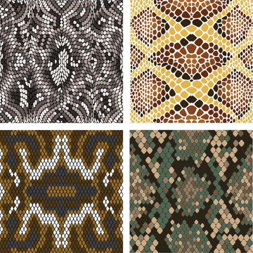 Snake skin Reptile Seamless Pattern
