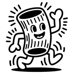 Cute Kawaii pasta  character set. Vector hand drawn cartoon icon illustration. Strawberry character in doodle style. Isolated on white background.
