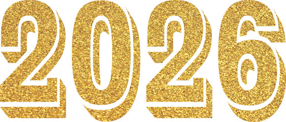 Golden Glitter 2026 New Year