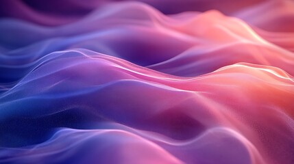 Fototapeta premium Abstract flowing waves in shades of purple pink and blue with smooth texture