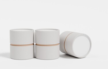 Minimal Kraft Paper Tube Packaging 66x76mm for Product Design