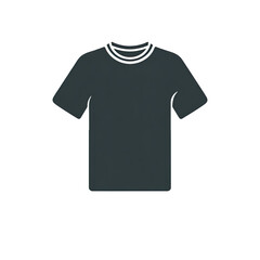 Naklejka premium Dark-grey short-sleeve t-shirt with a double white ribbed crew neck